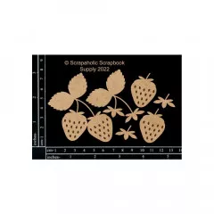 Scrapaholics Laser Cut Chipboard - Strawberry Style No. 1