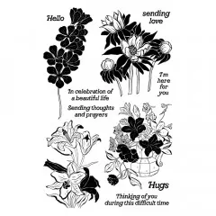 Simon Hurley Clear Stamps - Inked Blooms