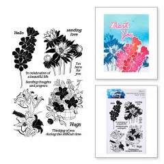 Simon Hurley Clear Stamps - Inked Blooms