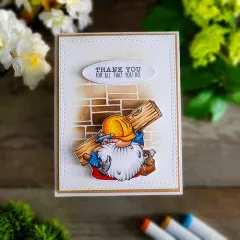 Stamping Bella Cling Stamps - Gnome Carpenter