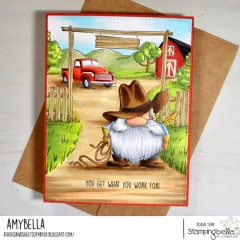 Stamping Bella Cling Stamps - Gnome Cowboy