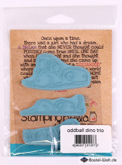 Stamping Bella Cling Stamps - Oddball Dino Trio