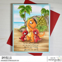 Stamping Bella Cling Stamps - Oddball Mama Dino & Her Babies