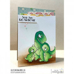 Stamping Bella Cling Stamps - Oddball Mama Dino & Her Babies