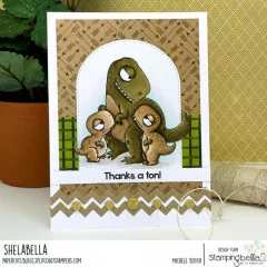 Stamping Bella Cling Stamps - Oddball Mama Dino & Her Babies