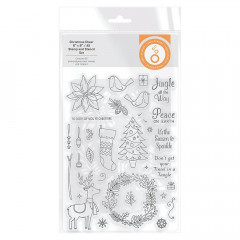 Tonic Studios Clear Stamps and Stencil Set - Christmas Cheer