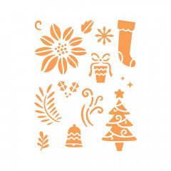 Tonic Studios Clear Stamps and Stencil Set - Christmas Cheer