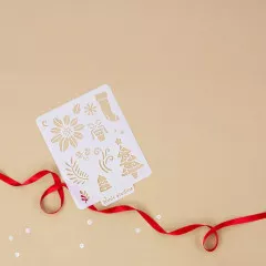 Tonic Studios Clear Stamps and Stencil Set - Christmas Cheer