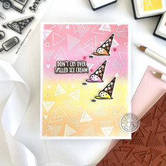 Hero Art Cling Stamps - Triangle Mix Bold Prints