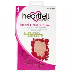 Cut and Emboss Die - Special Floral Sentiment Cut and Emboss Die - Special Floral Sentiment
