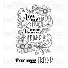 Cling Stamps - Friend Floral Sentiment