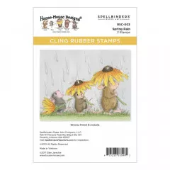 Spellbinders Cling Stamps - House Mouse - Spring Rain