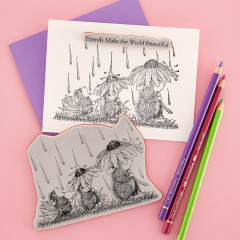 Spellbinders Cling Stamps - House Mouse - Spring Rain