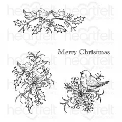 Cling Stamps - Festive Berry & Birdies