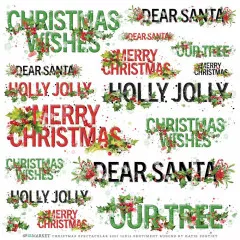 Christmas Spectacular 2023 - Sentiments - 12x12 Rub-On Transfer