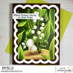 Stamping Bella Cling Stamps - Bundle Girl With Lily Of The Valley