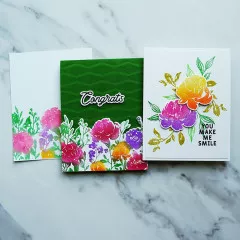 Simon Hurley Clear Stamps - Watercolor Flowers