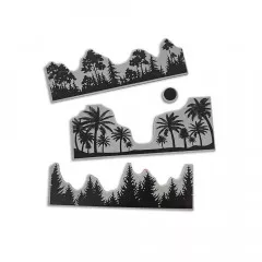 Simon Hurley 6x6 Cling Stamps - Treescapes