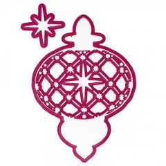 Cut and Emboss Die - Large Holiday Ornament