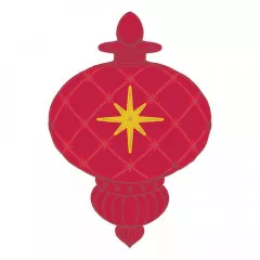 Cut and Emboss Die - Large Holiday Ornament