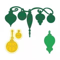 Cut and Emboss Die - Sparkling Holiday Ornaments