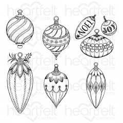 Cling Stamps - Noel Holiday Ornaments