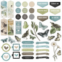 Chipboard Set - Vintage Artistry - Moonlit Garden - Bits