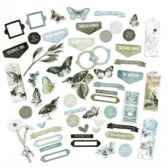 Chipboard Set - Vintage Artistry - Moonlit Garden - Bits