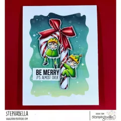 Stamping Bella - Cling Stamps - Oddball Candy Cane Elves