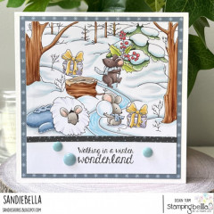 Stamping Bella - Cling Stamps - Winter Woodland Mice