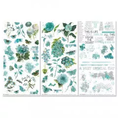 49 And Market - Color Swatch: Teal - 6x12 Rub-On Transfer