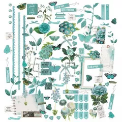 49 and Market - Color Swatch: Teal - Laser Cut Outs - Elements