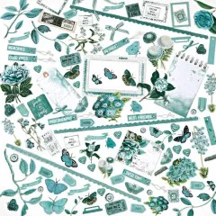 49 and Market - Color Swatch: Teal - Laser Cut Outs - Elements