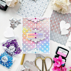 Pinkfresh Studio - Cutting Die - Deco Sentiment Backdrop