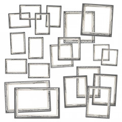 Chipboard Frames - Color Swatch: Charcoal