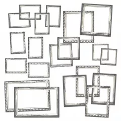 Chipboard Frames - Color Swatch: Charcoal