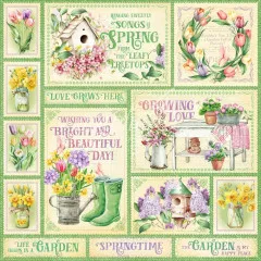 Grow With Love - Designpapier - Bright Beautiful Day