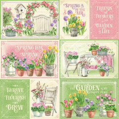 Grow With Love - Designpapier - Friends And Flowers