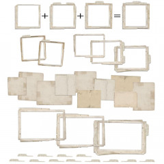 Chipboard Set - Krafty Garden - Stacked Frames