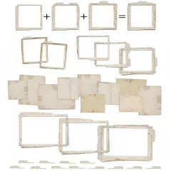 Chipboard Set - Krafty Garden - Stacked Frames