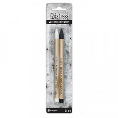 Tim Holtz Distress Watercolor Pencils - Picket Fence & Black Soot