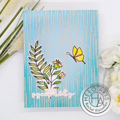 Hero Art Cling Stamps - Rain Texture Bold Prints