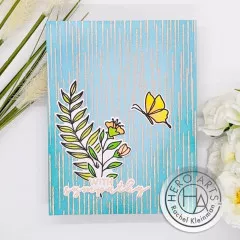 Hero Art Cling Stamps - Rain Texture Bold Prints
