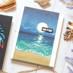 Hero Arts Clear Stamps - Color Layering Sunset Over Waves