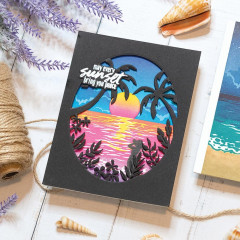 Hero Arts Clear Stamps - Color Layering Sunset Over Waves