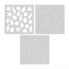 Hero Art 6x6 Layering Stencils - Seashells