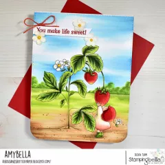 Stamping Bella - Cling Stamps - Bundle Girl Loves Strawberries