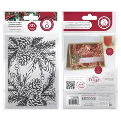 Tonic Studios 3D Embossing Folder - Pinecone Parade - Timeless Tidings