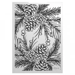 Tonic Studios 3D Embossing Folder - Pinecone Parade - Timeless Tidings