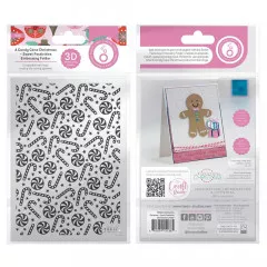 Tonic Studios 3D Embossing Folder - A Candy Cane Christmas